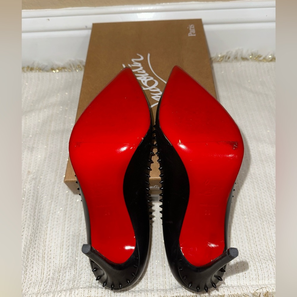 Christian Louboutin 100 Anajalina Spike Kid Leather - Picture 7 of 9